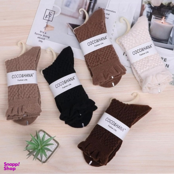 جوراب ساقدار زنانه کوکو اند هانا مدل زمستانی کد Coco-24 طرح بافت برجسته