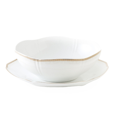 ست قاب و قدح چینی زرین ایران مدل ریوا طلایی درجه عالی