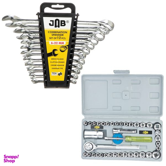 آچار و سری بکس و پیچ گوشتی جاب مدل J-200058 مجموعه 58 عددی