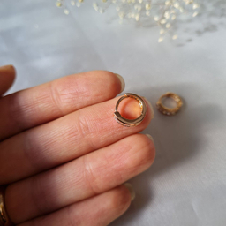 گوشواره زنانه ژوپینگ مدل نگینی حلقه ای کد h9