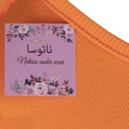 کراپ تیشرت آستین بلند زنانه ناتوسا مدل NT781-3 رنگ نارنجی روشن