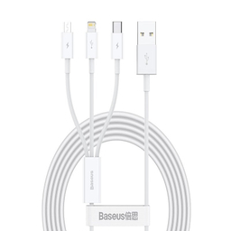 کابل تبدیل USB به microUSB / لایتنینگ / USB-C بیسوس مدل CAMLTYS-02 طول 1.5 متر