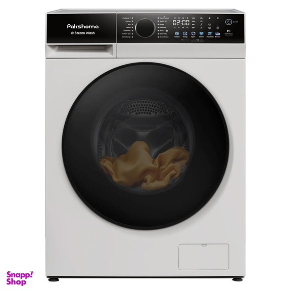 ماشین لباسشویی اتوماتیک پاکشوما مدل S8 W ظرفیت 8 کیلوگرم