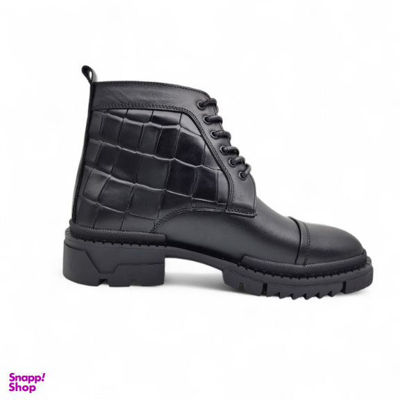 نیم بوت مردانه چرم ریباری مدل Z31 رنگ مشکی