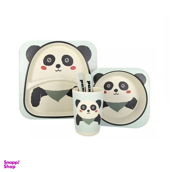 ظرف غذای کودک بامبو طرح پاندا مدل 1629.4 مجموعه 5 عددی