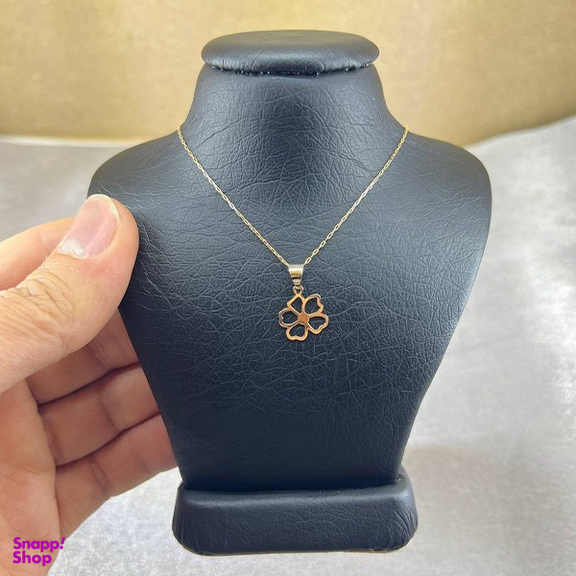 گردنبند طلا 18 عیار زنانه مدل گل ظریف کد 169625