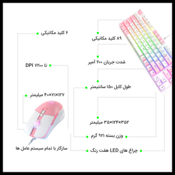 کیبورد و ماوس مخصوص بازی اونیکوما مدل CW916
