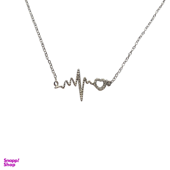 گردنبند نقره دخترانه گالری فرشته طرح ضربان قلب کد 3009