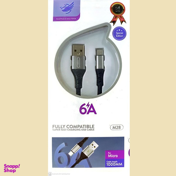 کابل USB به MicroUSB تونک مدل M28 طول 1 متر