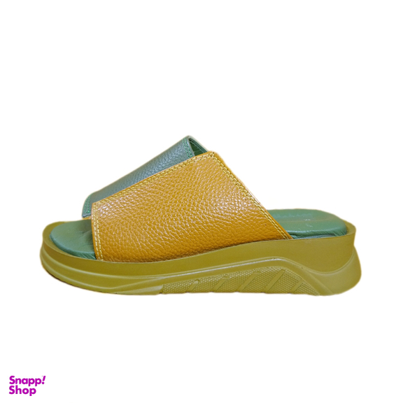 دمپایی روفرشی زنانه مدل آفتاب رنگ سبز زرد