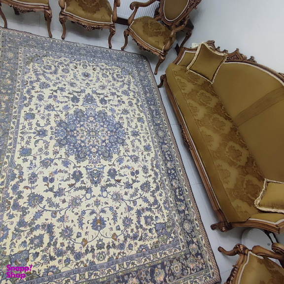 روفرشی مخمل دورو طرح میلاد سایز 6 متری