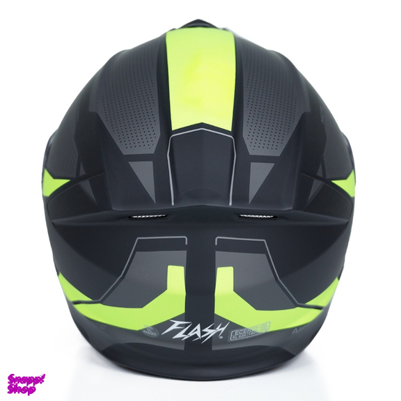 کلاه کاسکت بلوتوث دار فلش مدل 935sv black/neon yellow