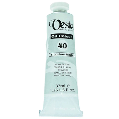 رنگ روغن وستا مدل Titanium White 40 حجم 37 میلی لیتر