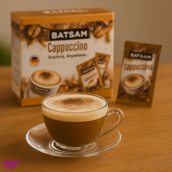 پودر قهوه فوری کاپوچینو باتسام بسته 10 عددی