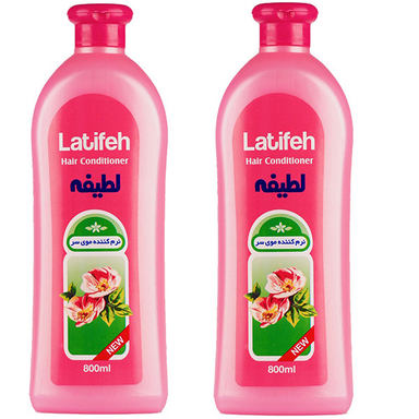 نرم کننده مو لطیفه مدل Flower حجم 800 میلی لیتر مجموعه 2 عددی