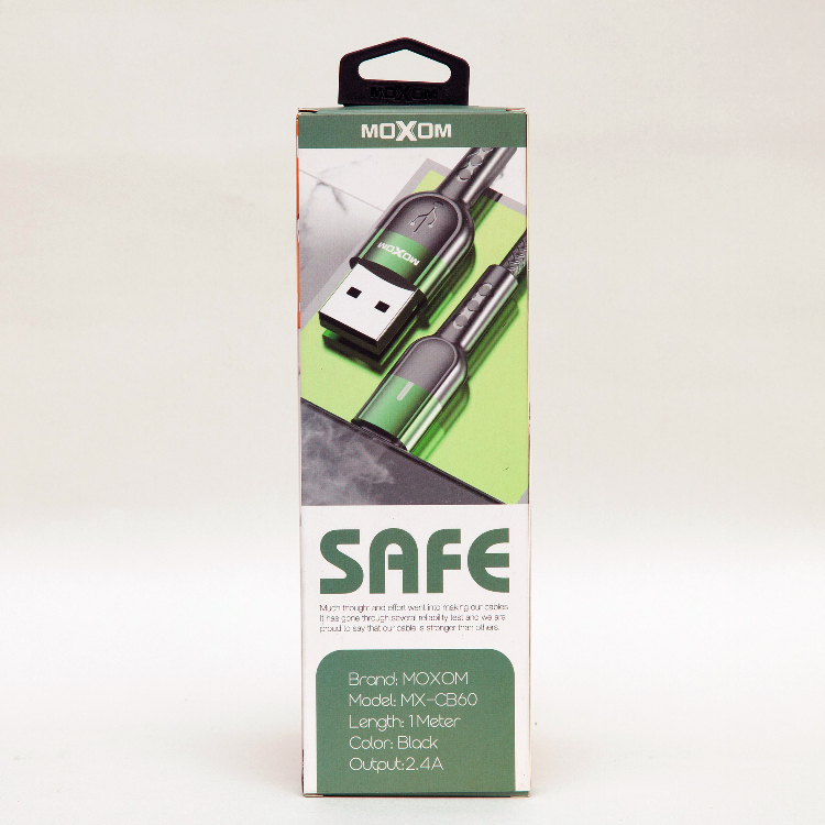 کابل شارژ USB به MicroUSB موکسوم مدل CB60 طول 1 متر