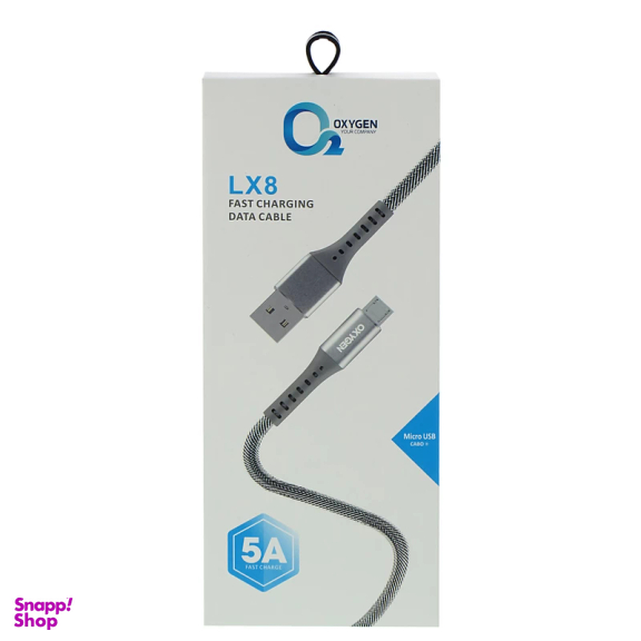 کابل تبدیل USB به MicroUSB اکسیژن مدل LX8 طول 1 متر