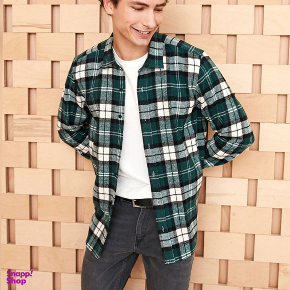 پیراهن آستین بلند مردانه ال سی وایکیکی مدل charpo0