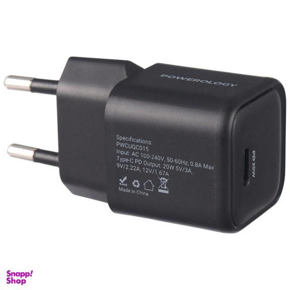 شارژر دیواری 20 وات پاورولوژی مدل Ultra-Compact GaN Charger