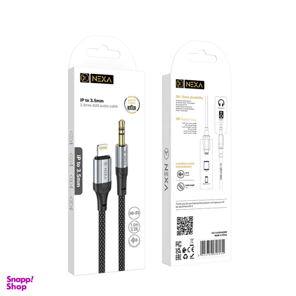کابل دیتا Lightning به Jack 3.5mm نکسا مدل LX3 طول 1 متر