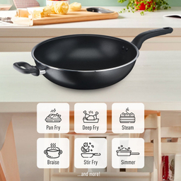 تابه ووگ تیتانیوم تفال مدل B5039495 COOK EASY سایز 32