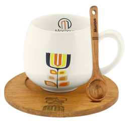 ست ماگ مکنوس کد 1008 همراه با قاشق و زیرلیوانی