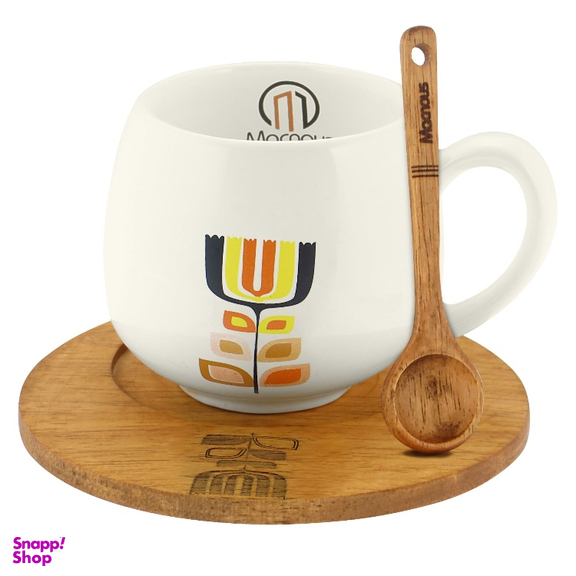 ست ماگ مکنوس کد 1008 همراه با قاشق و زیرلیوانی