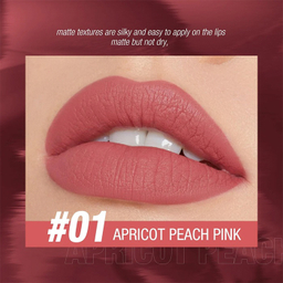 رژ لب مایع او تو او مدل Apricot Peach Pink شماره 01