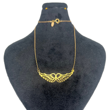 گردنبند طلا 18 عیار زنانه آوا مدل بال فرشته کد 78