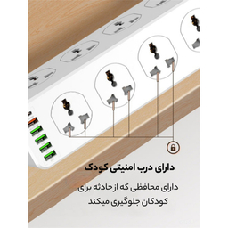چندراهی برق الدینیو مدل SC10610 Power Strip