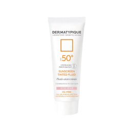 ضد آفتاب رنگی درماتیپیک با spf50 مناسب پوست چرب رنگ رز بژ وزن 50 گرم