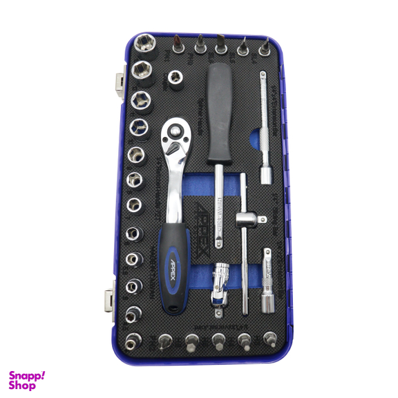 آچار بکس اپکس مدل YP-1/4DRIVE-APX-1530 مجموعه 30 عددی