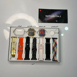 ست ساعت هوشمند و ایرفون بلوتوثی مدل i20 Ultra Max Suit مجموعه 11 عددی