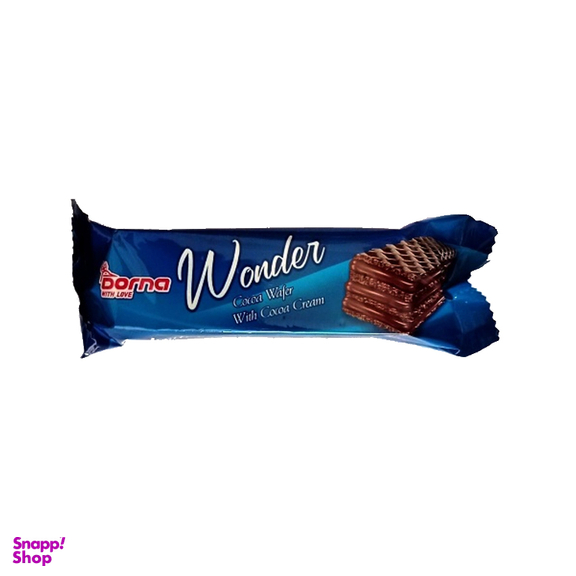ویفر کرمدار با روکش شکلات تلخ Wander درنا وزن 50 گرم