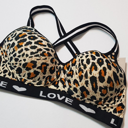 نیم تنه زنانه ماییلدا مدل کاپ اسفنجی بدون فنر پلنگی کد 5051