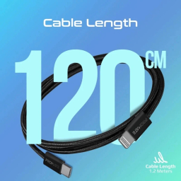 کابل شارژ سریع Type-C به Lightning پرومیت مدل ECOLINE-CI120 طول 1.2 متر
