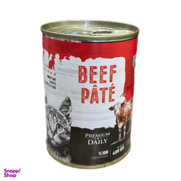 کنسرو گربه دی پی اس گروپ مدل بیف کد 21081 وزن 400 گرم