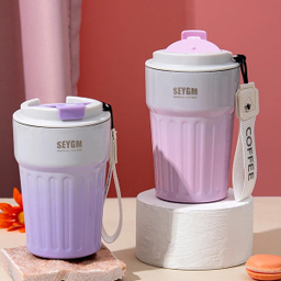 تراول ماگ مدل پاستیلی دورنگ ظرفیت 350 میلی لیتر