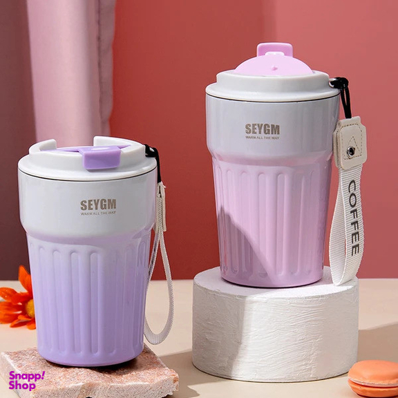 تراول ماگ مدل پاستیلی دورنگ ظرفیت 350 میلی لیتر