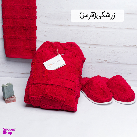 سرویس حوله پالتویی 3 تکه هیرو طرح سالوینو سایز 135 سانتی متر