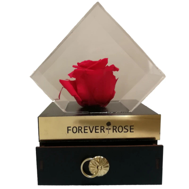 جعبه گل رز جاودان کشودار کد 01