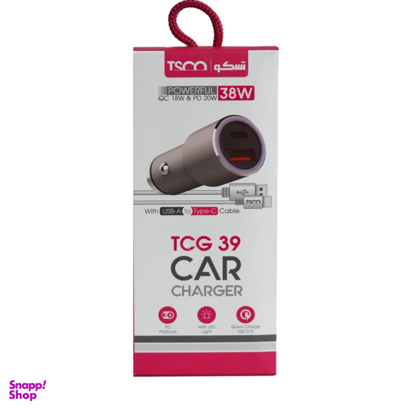 شارژر فندکی تسکو مدل TCG 39