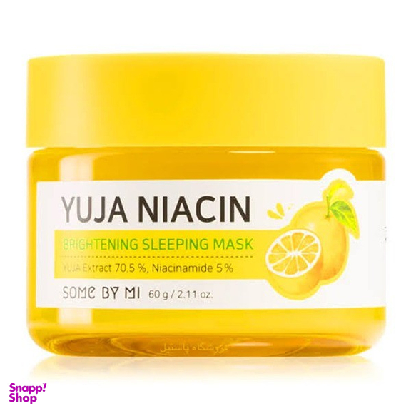 ماسک شب روشن کننده و آبرسان صورت سام بای می مدل Yuja Niacin Brightening وزن 60 گرم