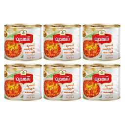 کنسرو خورشت قیمه با گوشت گیاهی شهدین وزن 480 گرم بسته 6 عددی