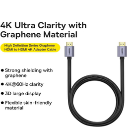 کابل HDMI باسئوس مدل 4K@60Hz Ultra Clarity طول 2 متر