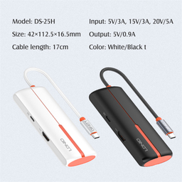 هاب 5 پورت Type-C الدینیو مدل DS-25H