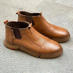 نیم بوت مردانه مدل S3 رنگ گردویی