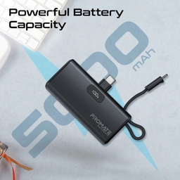 پاوربانک پرومیت مدل NANOPACK-5.BLK ظرفیت 5000 میلی‌آمپرساعت