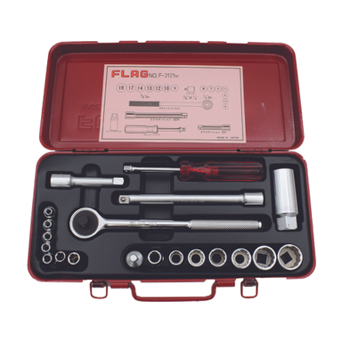 آچار و سری بکس فلگ مدل F-2121M مجموعه 21 عددی