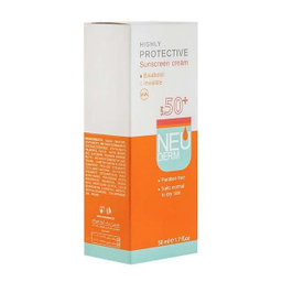 کرم ضد آفتاب بی رنگ با Spf 50 نئودرم حجم 50 میلی لیتر